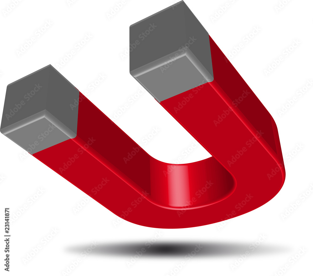 Physik Magnet 3D Stock-Vektorgrafik | Adobe