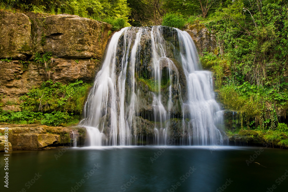 Waterfall in nature shoot with long exposure