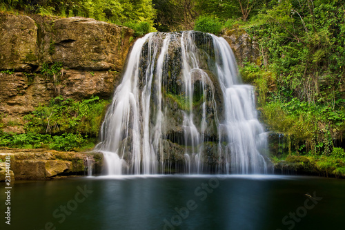 Waterfall in nature shoot with long exposure