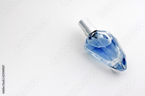 Perfume vial on a white background