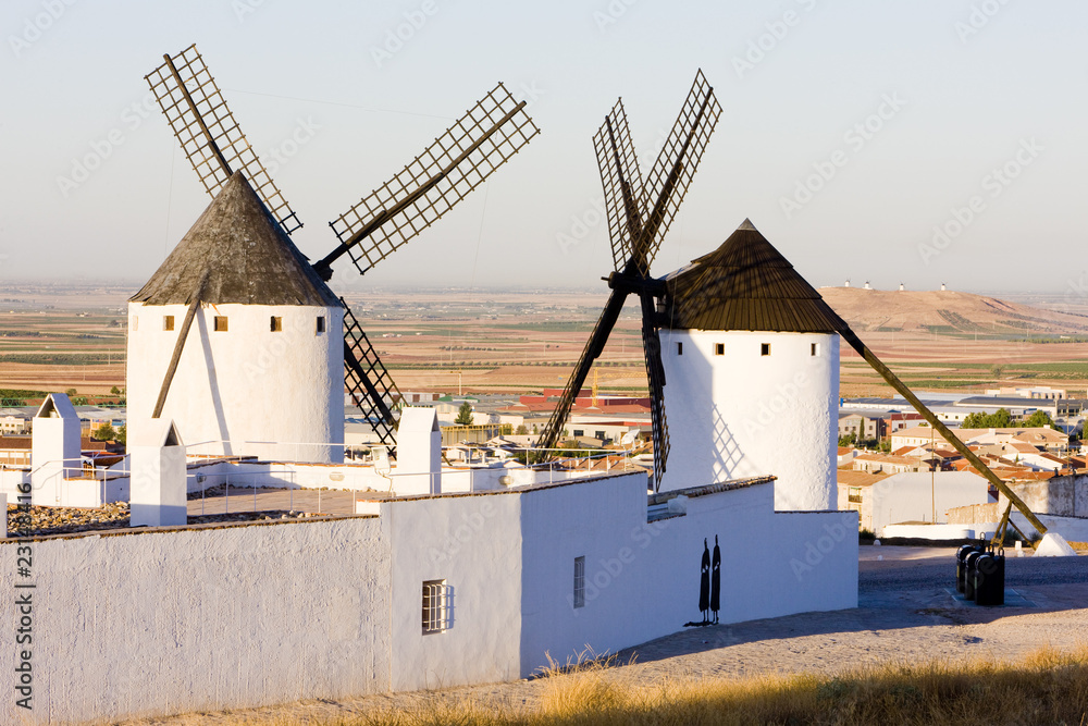 windmills, Campo de Criptana, Castile-La Mancha, Spain
