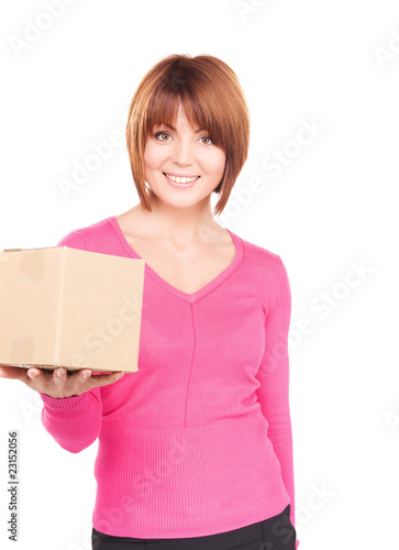 businesswoman with parcel