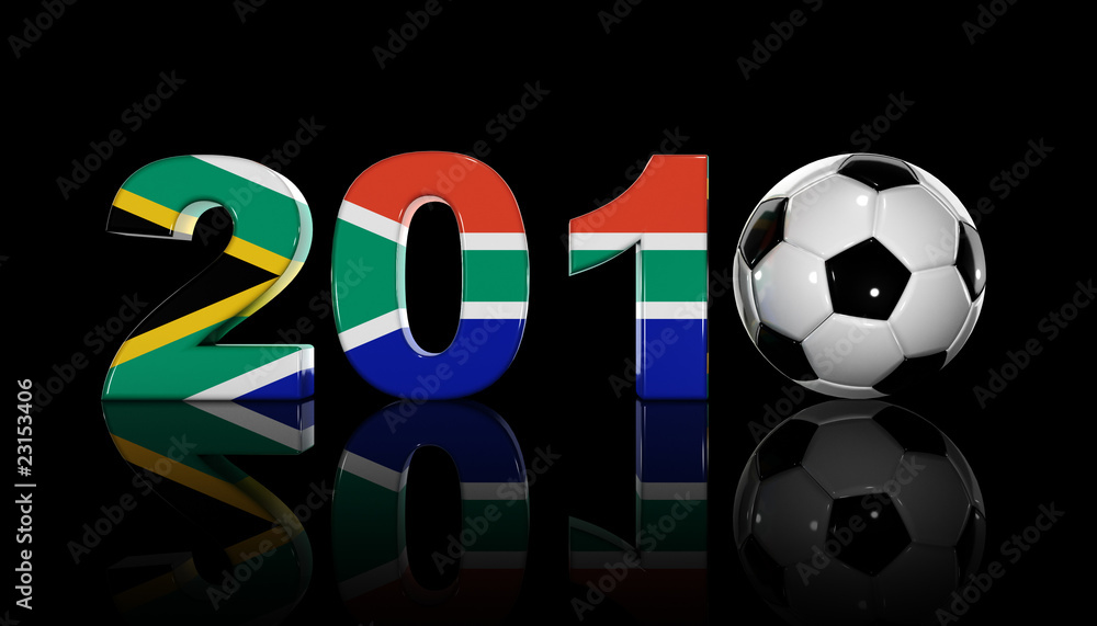 Obraz premium 2010 Soccer World Cup South Africa. On Black