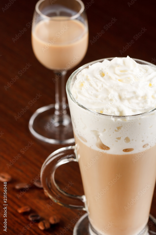 coffee with cream liqueur coffee with cream liqueur