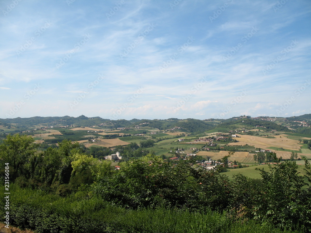 Panorama of Casale Monferrato from hill's top