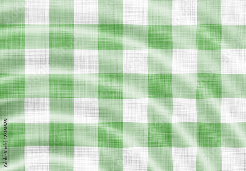 wavy green picnic cloth