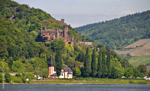 Reichenstein castle in famous rhine valley