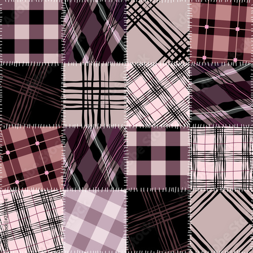 checked patchwork pattern