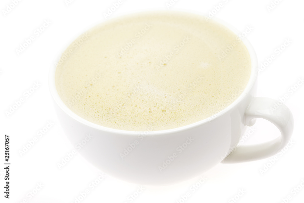 a cup of cappuccino isolated on white a cup of cappuccino isolated on white
