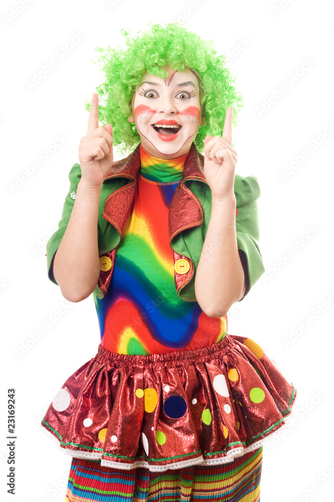 Portrait of female clown Portrait of female clown