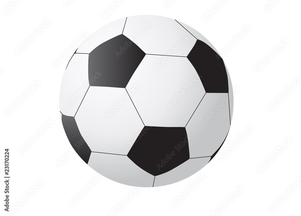 Naklejka premium Realistic illustration of soccer ball
