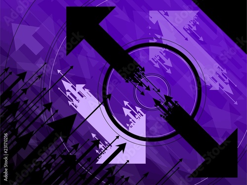 abstract violet background with lines and arrows