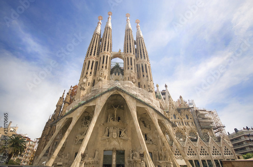 la Sagrada Familia from the Passion Façade