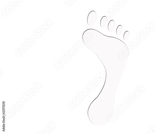 White footprint