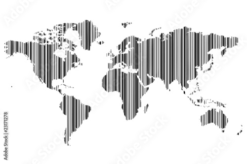 World map barcode_2