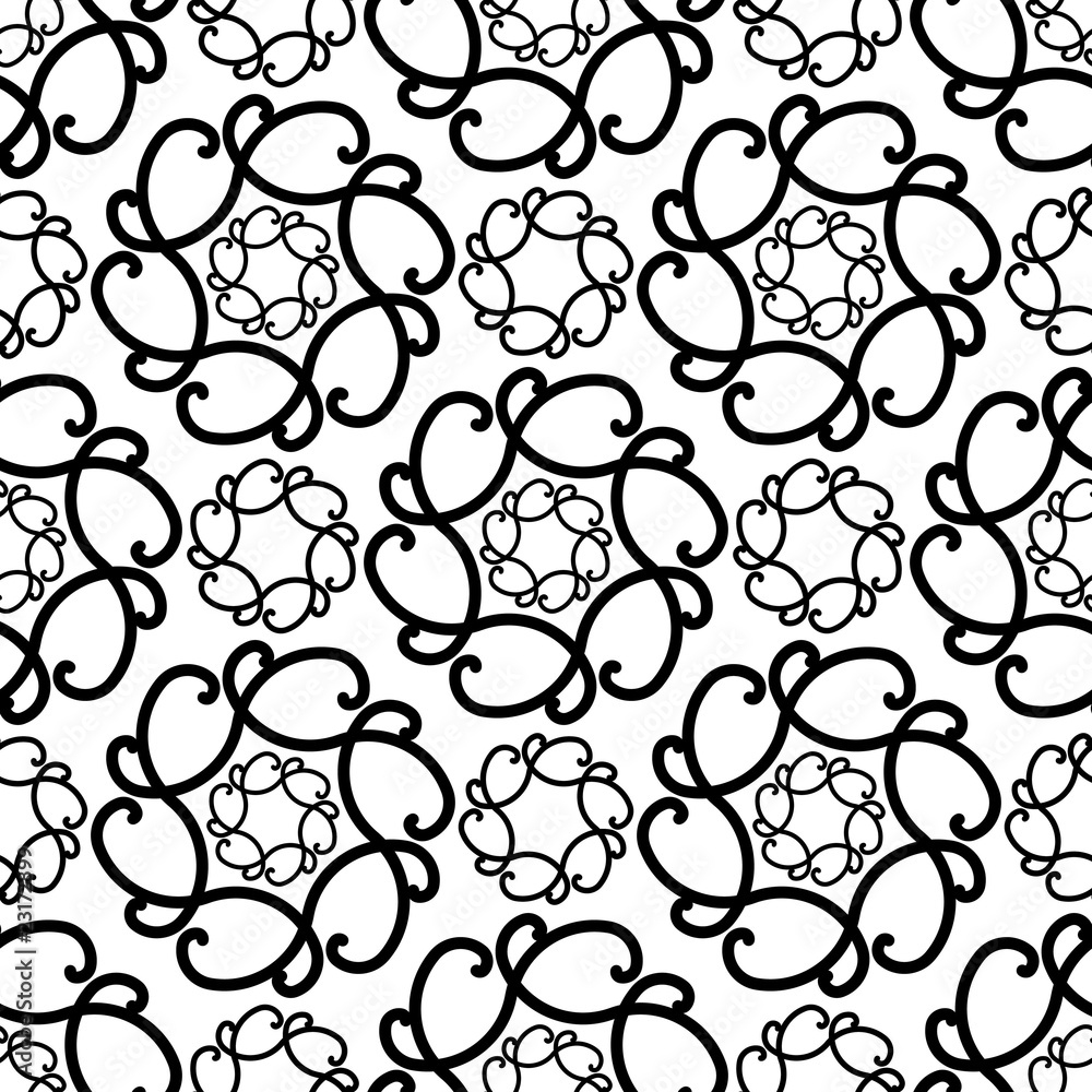 Fototapeta premium Seamless ornament swirl pattern
