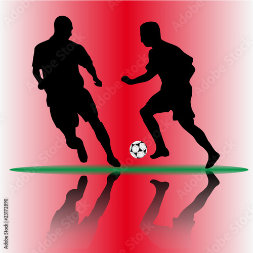 fussball spieler silhouetten