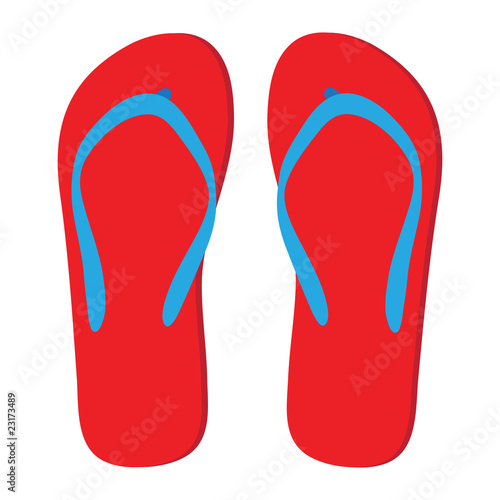 Red flip-flops