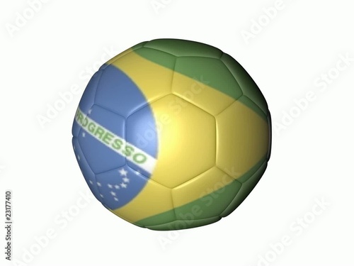 balón de futbol bandera brasil