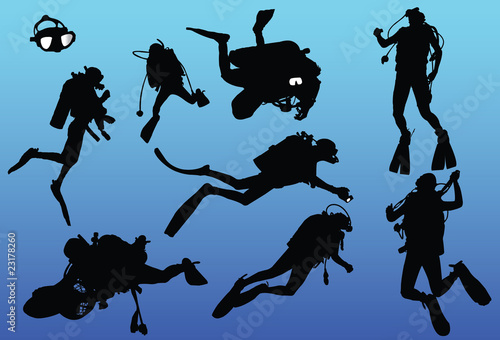 scuba diving vector