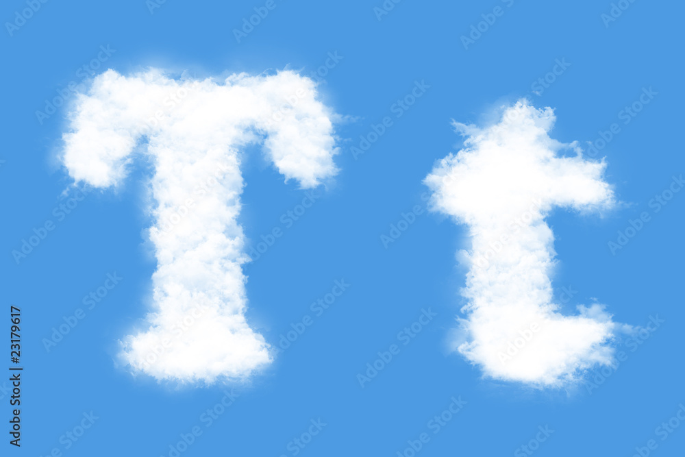 Clouds in shape of the letter Clouds in shape of the letter
