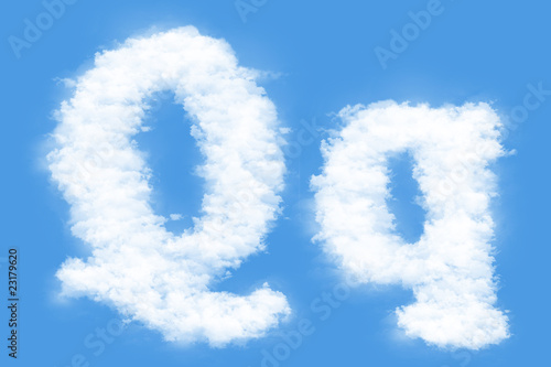 Clouds in shape of the letter