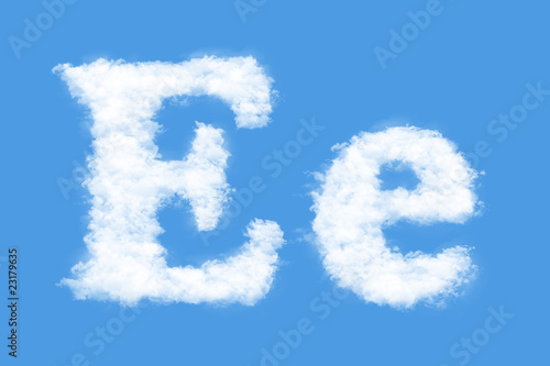 Clouds in shape of the letter