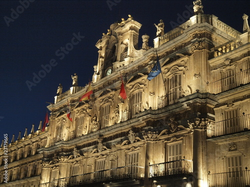 Ayuntamiento de Salamanca por la noche
