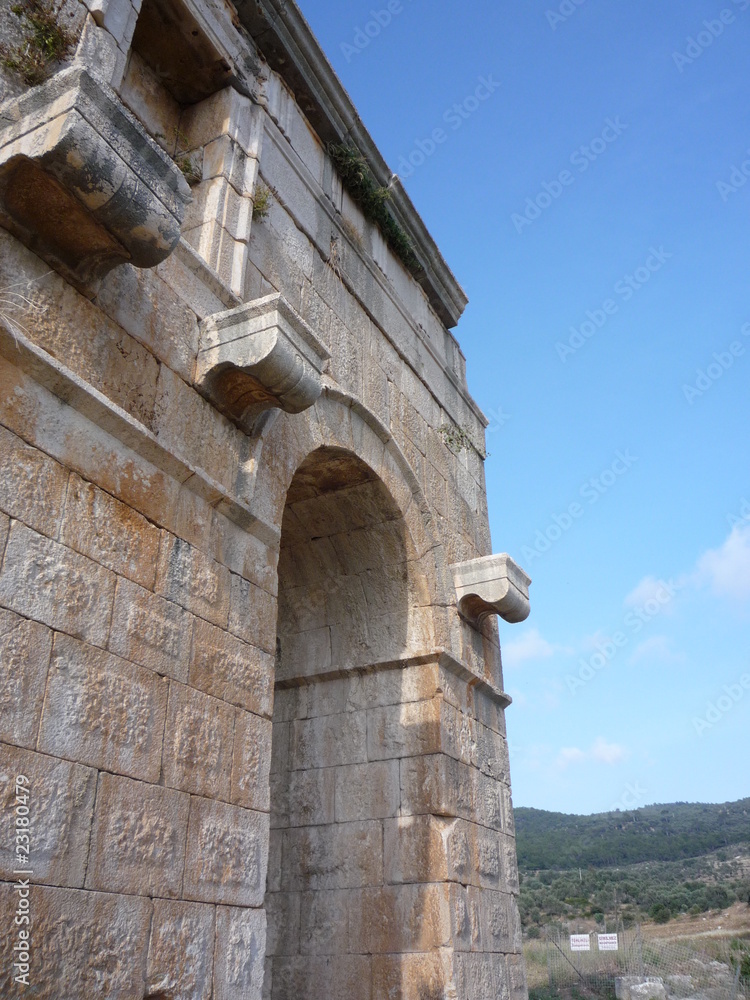 patara stone gateway in turkey