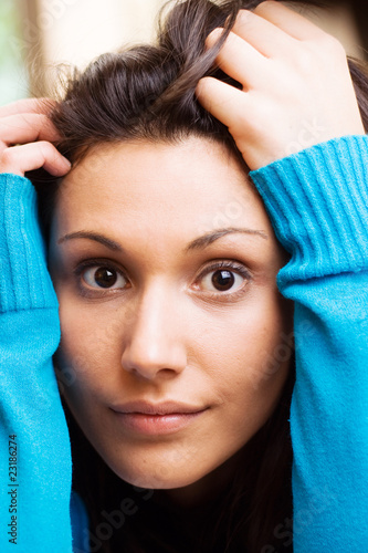 Bilde på lerret retrato de joven mujer