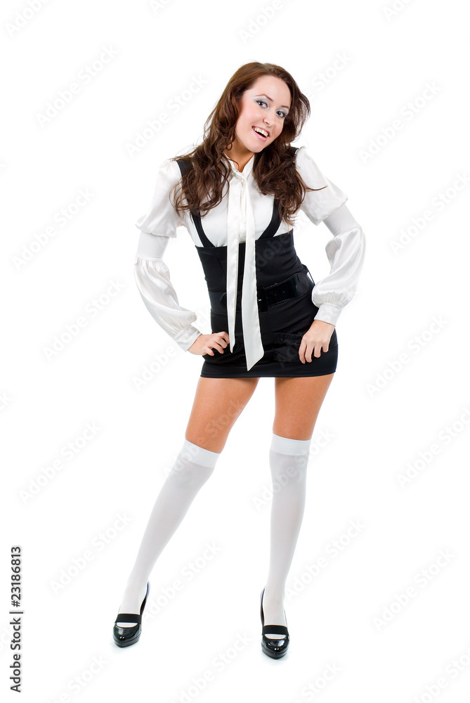 Young merry beautiful woman smiles Young merry beautiful woman smiles