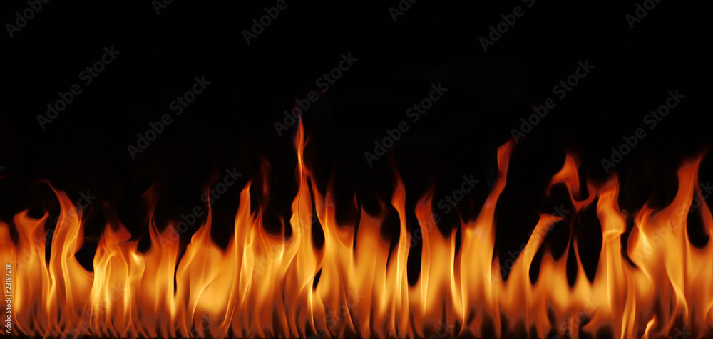 Flammen Panorama - obrazy, fototapety, plakaty 
