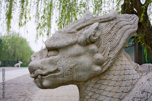 chine,beijing : voie des esprits, tombeau des ming