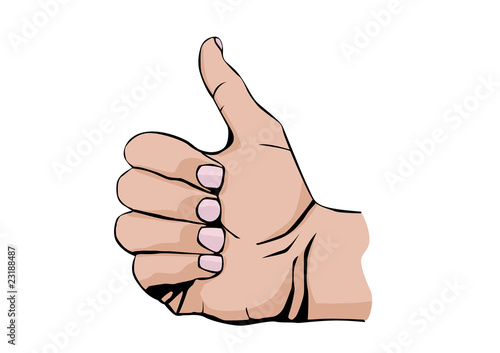 Mano con pulgar hacia arriba