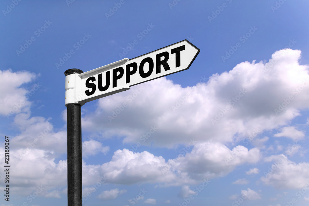 Obraz premium Support signpost
