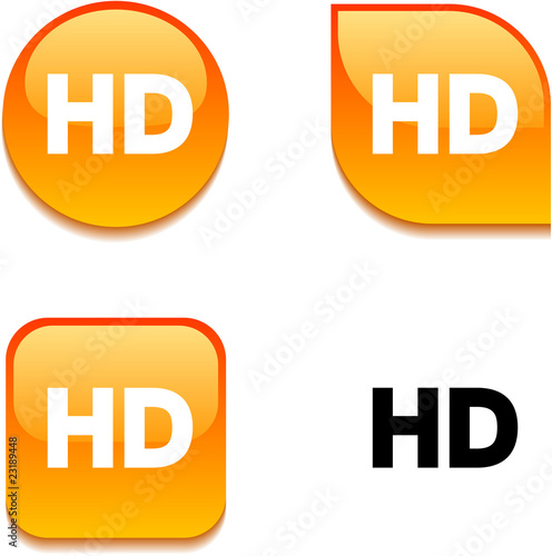 HD glossy button.
