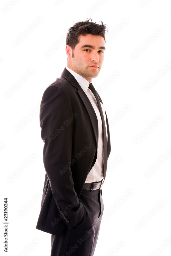 young business man portrait isolated on white young business man portrait isolated on white
