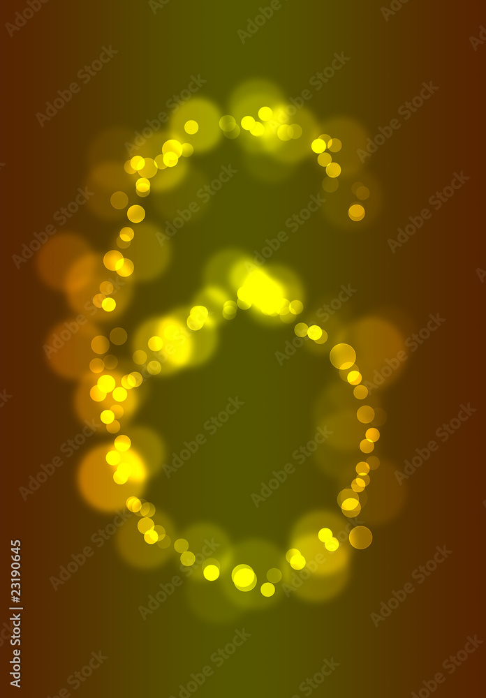 Number with glowing lights