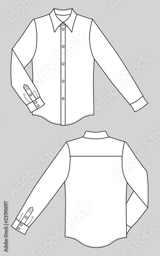 Outline black-white shirt vector illustration