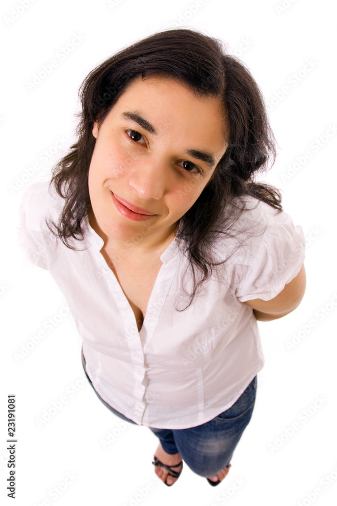 young beautiful woman full body, isolated on white young beautiful woman full body, isolated on white