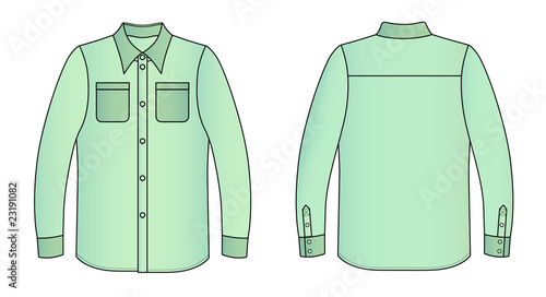 Outline shirt vector illustration isolated on white