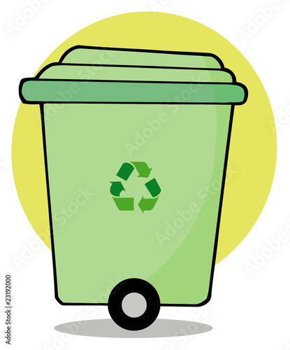 Rolling Green Recycle Bin