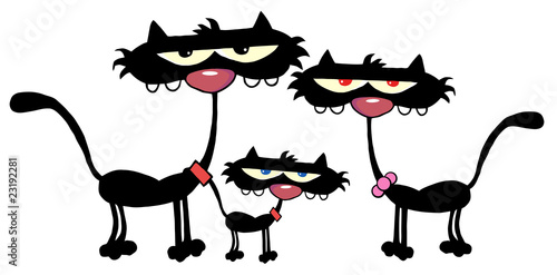 Family Black Cats