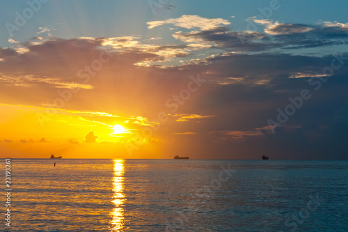 Sunrise over Atlantic ocean  FL  USA