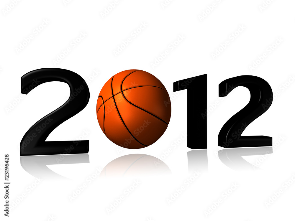 big 2012 basket logo on a white background