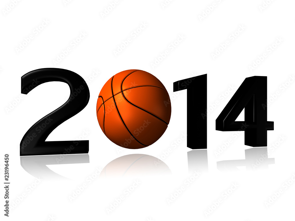big 2014 basket logo on a white background