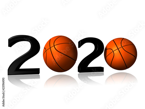 big 2020 basket logo on a white background