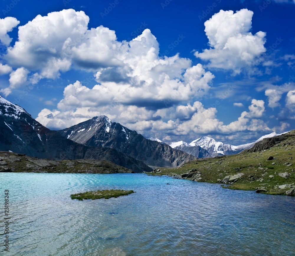 lake in a altai mountains