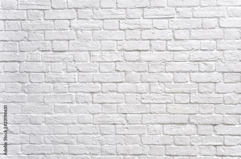 A white brick wall - obrazy, fototapety, plakaty 