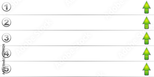 Editable table with number, lines and arrows